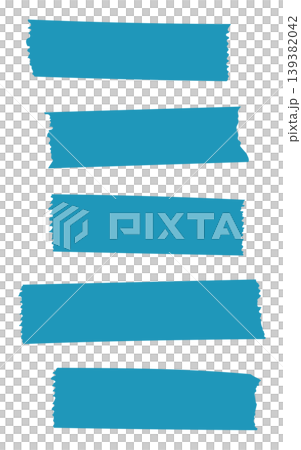 Hand-drawn style masking tape vector set 139382042