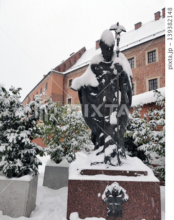 polish pope statue in Krakow 139382148