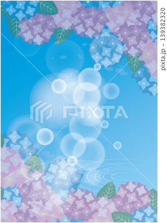 夏の梅雨 紫陽花風景 夏の梅雨 紫陽花風景 139382320