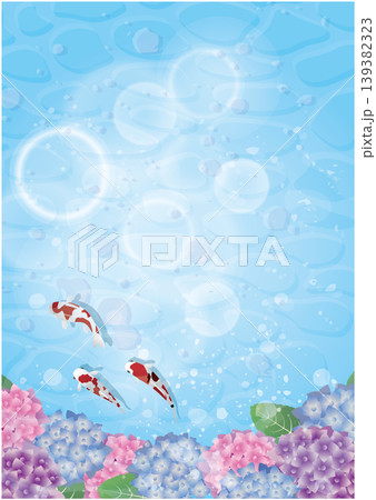 夏の梅雨　紫陽花風景 139382323