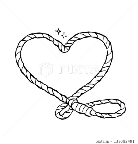 Western rope heart clipart cowboy love symbol...のイラスト素材 [139382491] - PIXTA