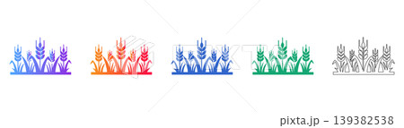 Agricultural Wheat Crop Vector Pack icon set Agricultural Wheat Crop Vector Pack icon set 139382538