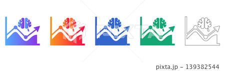 AI Analytics and Trend Icons icon set AI Analytics and Trend Icons icon set 139382544