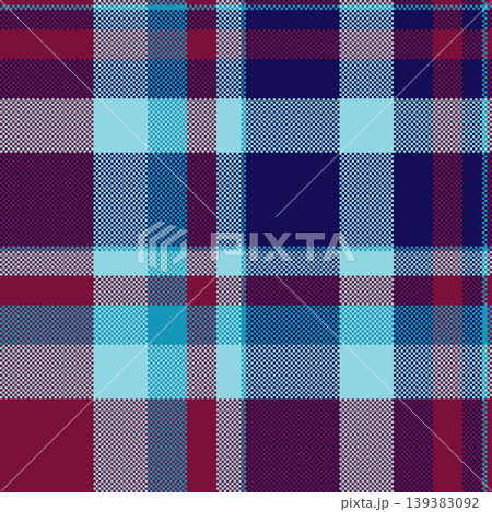 Loft vector check seamless, traditional pattern plaid tartan. Revival texture fabric textile background in cyan and pink colors. Loft vector check seamless, traditional pattern plaid tartan. Revival texture fabric textile background in cyan and pink colors. 139383092