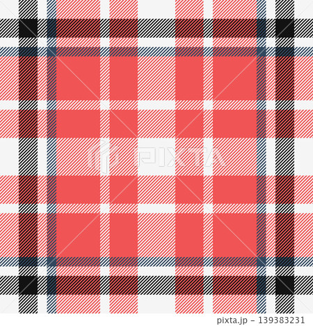 Fiber vector background tartan, elegance seamless fabric pattern. Turkish check plaid textile texture in red and white colors. 139383231