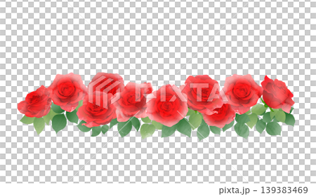 水彩風格的紅玫瑰花束插圖 水彩風格的紅玫瑰花束插圖 139383469