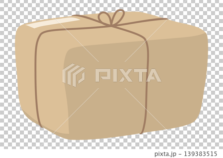 古めかしい小包のイラスト　レトロ 139383515