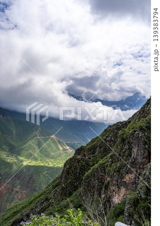 Lush green slopes of Colca Canyon, Peru Lush green slopes of Colca Canyon, Peru 139383794