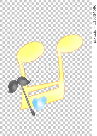 Musical notes with wedding accessories 139384096