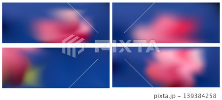 Gentle blur cherry sakura flowers on blue background. Abstract florals gradient backdrop. Vector realistic spring botanical gradation template for presentation. Soft focus botanical blurry dreamy bg Gentle blur cherry sakura flowers on blue background. Abstract florals gradient backdrop. Vector realistic spring botanical gradation template for presentation. Soft focus botanical blurry dreamy bg 139384258