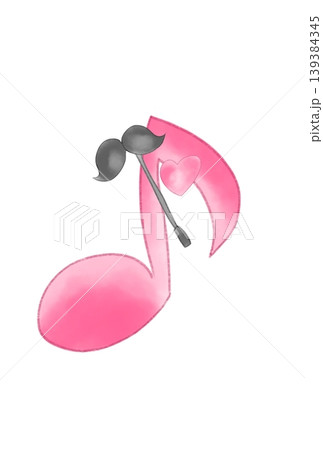 結婚式の小物が付いた音符 結婚式の小物が付いた音符 139384345