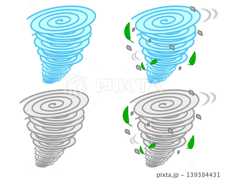 台風のイラスト素材セット 台風のイラスト素材セット 139384431