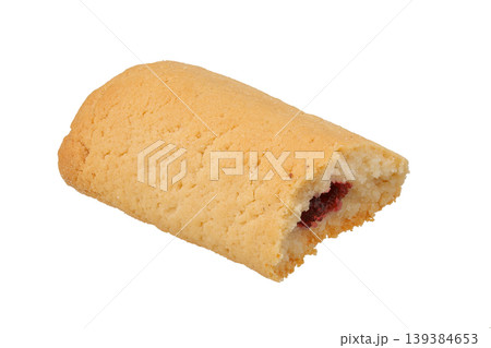 shortbread cookie with filling isolated on white background. 139384653