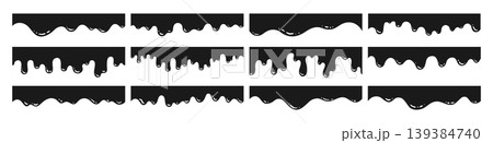 Waves sea website divider silhouette set abstract wavy borders flowing curve fluid cartoon shapes Waves sea website divider silhouette set abstract wavy borders flowing curve fluid cartoon shapes 139384740