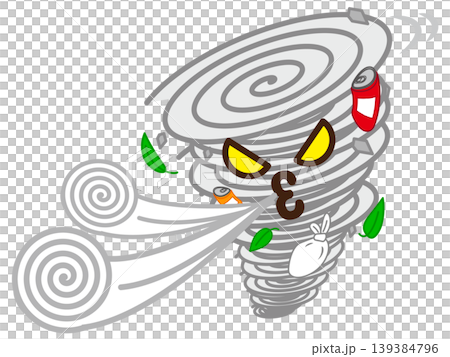 Illustration of a bad typhoon that causes wind Illustration of a bad typhoon that causes wind 139384796
