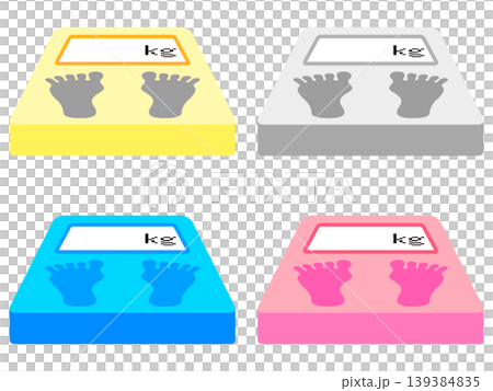 Bathroom scale illustration set 2 Bathroom scale illustration set 2 139384835