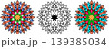 Ornamental round lace in color. 139385034