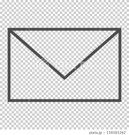 簡單的信件、郵件線條圖向量圖示插圖素材 簡單的信件、郵件線條圖向量圖示插圖素材 139385262