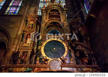 Astronomical clock in the Cathedral of Our Lady of Strasbourg in Strasbourg, France 139385310