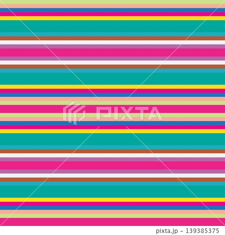 Colorful Horizontal Stripes Surface Pattern Design For Fashion Textiles and Homeware Colorful Horizontal Stripes Surface Pattern Design For Fashion Textiles and Homeware 139385375