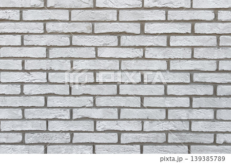 White painted brick wall texture background clean minimal urban surface 139385789