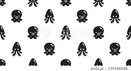 octopus seamless pattern squid wave fish vector doodle icon cartoon ocean sea doodle tile background gift wrapping paper repeat wallpaper illustration scarf isolated animal design octopus seamless pattern squid wave fish vector doodle icon cartoon ocean sea doodle tile background gift wrapping paper repeat wallpaper illustration scarf isolated animal design 139386086