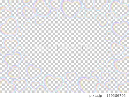 Heart-shaped bubble frame on all four sides 139386793