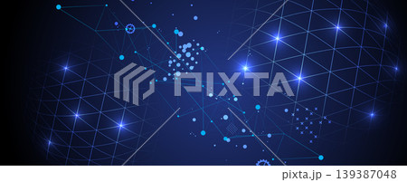 Abstract network and artificial intelligence background 139387048