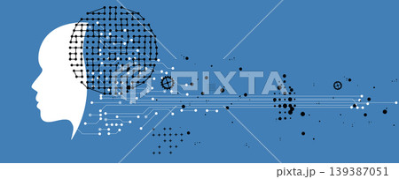 Abstract network and artificial intelligence background Abstract network and artificial intelligence background 139387051