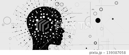 Abstract network and artificial intelligence background 139387058