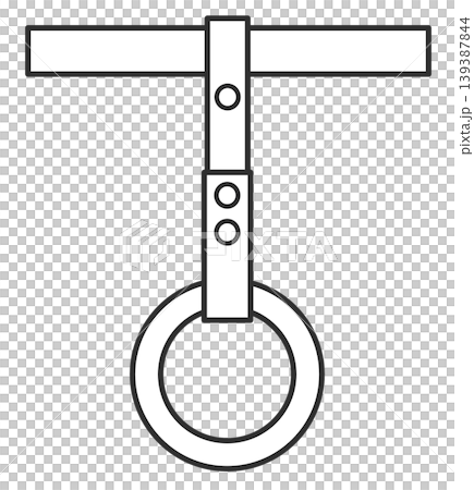 電車やバスで安全の為に持つ吊り革のイラスト 139387844