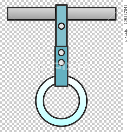 電車やバスで安全の為に持つ吊り革のイラスト 139387845