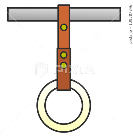 電車やバスで安全の為に持つ吊り革のイラスト 139387846