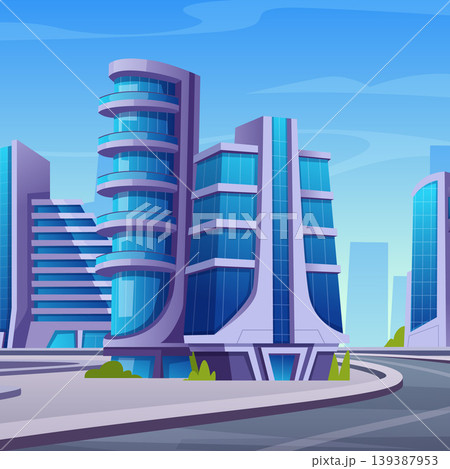 Future city. skyscrapers with transparent glasses. vector urban landscape futuristic concept Future city. skyscrapers with transparent glasses. vector urban landscape futuristic concept 139387953