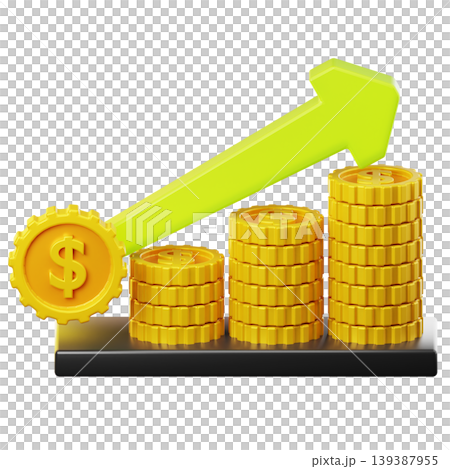 Dollar Growth 3d render icon Dollar Growth 3d render icon 139387955