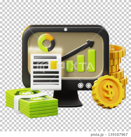 Dollar Growth 3d render icon Dollar Growth 3d render icon 139387967