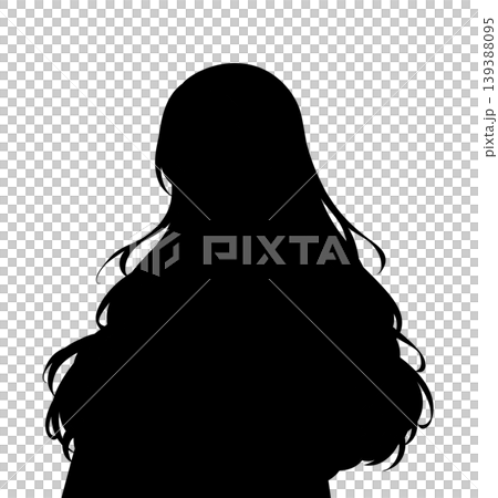 着物を着た女性のアニメ風イラストのシルエット 着物を着た女性のアニメ風イラストのシルエット 139388095