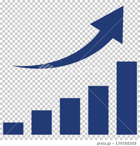 Graph icon, blue indigo, simple, business, transparent, vector material. Graph icon, blue indigo, simple, business, transparent, vector material. 139388308