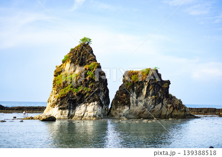 Dramatic Coastal Rocks at Sawarna Beach, Indonesia Dramatic Coastal Rocks at Sawarna Beach, Indonesia 139388518