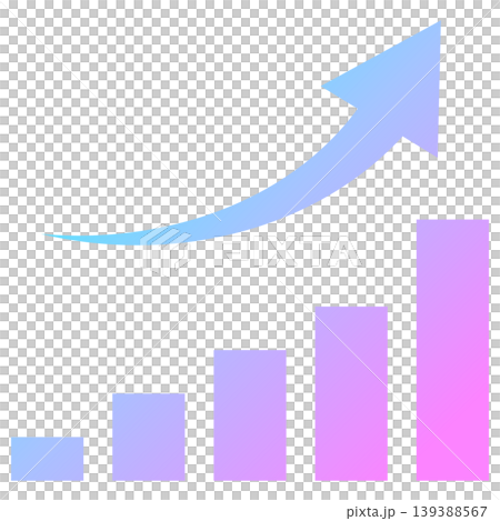 Graph icon, rainbow colors, neon, gradient, transparent, vector material. Graph icon, rainbow colors, neon, gradient, transparent, vector material. 139388567