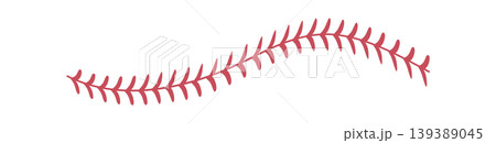 Softball laces set. Baseball ball stripes. Softball Stitches. Vector illustration 139389045