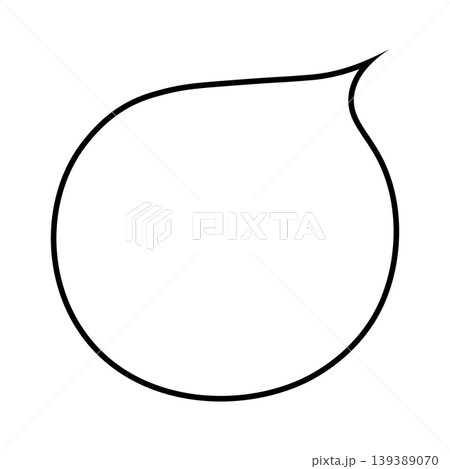 円形のシンプルな吹き出しイラスト素材(白背景) 円形のシンプルな吹き出しイラスト素材(白背景) 139389070