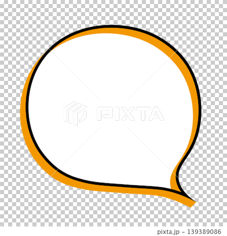 Simple circular speech bubble illustration (white background) Simple circular speech bubble illustration (white background) 139389086