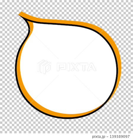 Simple circular speech bubble illustration (white background) Simple circular speech bubble illustration (white background) 139389097