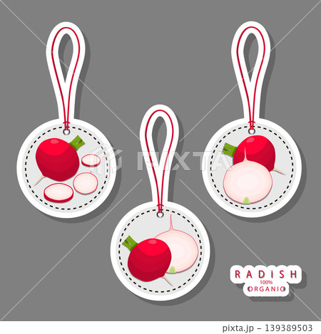 Sweet juicy tasty natural eco product radish 139389503