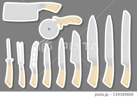 set different types knives different size for butcher set different types knives different size for butcher 139389800