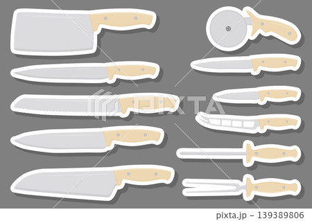 set different types knives different size for butcher set different types knives different size for butcher 139389806