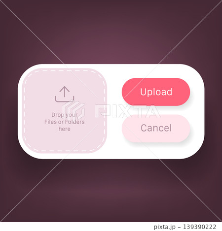 File upload interface with drag and drop modern UI design 139390222