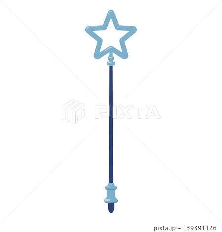 Magic wand with blue star flat vector icon, magic illusion stuff, cartoon fairy, wizard mage stick focus trick equipment Magic wand with blue star flat vector icon, magic illusion stuff, cartoon fairy, wizard mage stick focus trick equipment 139391126