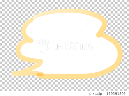 Orange hand-drawn speech bubble, simple watercolor style Orange hand-drawn speech bubble, simple watercolor style 139391893